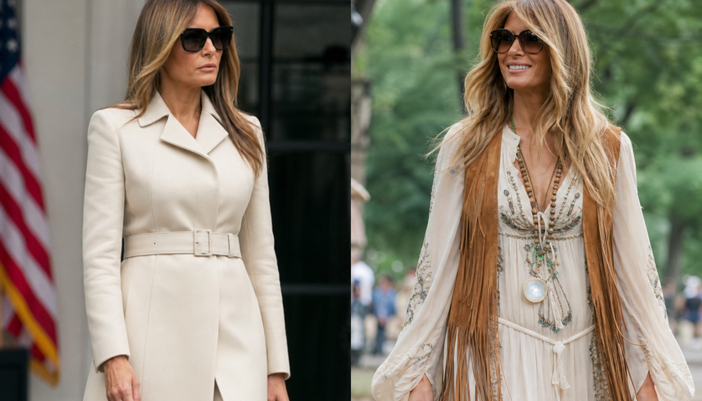 Mélania Trump se sépare de son look de first lady pour adopter un style hippie
